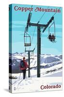 Copper Mountain, Colorado - Ski Lift Day Scene-Lantern Press-Stretched Canvas