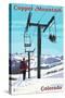 Copper Mountain, Colorado - Ski Lift Day Scene-Lantern Press-Stretched Canvas