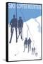 Copper Mountain, Colorado - Ski Lift-Lantern Press-Framed Stretched Canvas