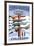 Copper Mountain, Colorado - Ski Signpost-Lantern Press-Framed Art Print