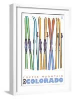 Copper Mountain, Colorado, Skis in the Snow-Lantern Press-Framed Art Print