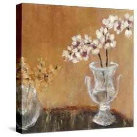 Copper Orchids II-Hollack-Stretched Canvas