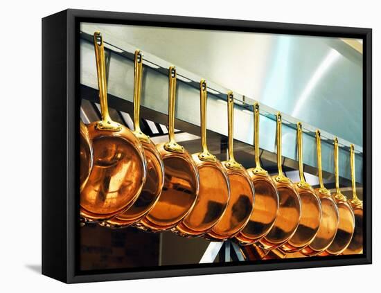 Copper Pans in a Large Kitchen-null-Framed Stretched Canvas