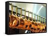 Copper Pans in a Large Kitchen-null-Framed Stretched Canvas