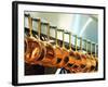 Copper Pans in a Large Kitchen-null-Framed Photographic Print