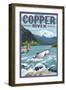 Copper River, Alaska - Fisherman-Lantern Press-Framed Art Print