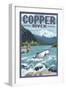 Copper River, Alaska - Fisherman-Lantern Press-Framed Art Print