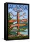 Copper River, Alaska - Sign Post-Lantern Press-Framed Stretched Canvas