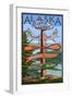 Copper River, Alaska - Sign Post-Lantern Press-Framed Art Print