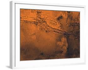 Coprates Region of Mars-Stocktrek Images-Framed Photographic Print