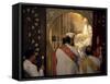 Coptic Christian Christmas Service, Church of St. Barbara, Old Cairo, Egypt, North Africa, Africa-Upperhall Ltd-Framed Stretched Canvas