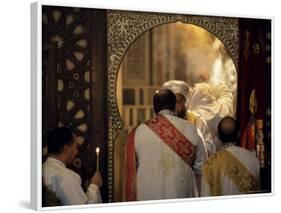 Coptic Christian Christmas Service, Church of St. Barbara, Old Cairo, Egypt, North Africa, Africa-Upperhall Ltd-Framed Photographic Print