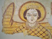 Shroud Depicting a Woman Holding an Ankh, from Antinoe, 3rd-4th Century-Coptic-Mounted Giclee Print