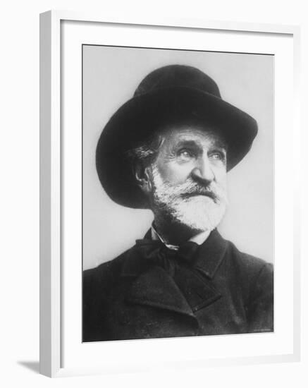 Copy from Postal Card of Italian Composer Giuseppe Verdi-null-Framed Premium Photographic Print