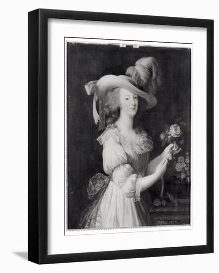 Copy of a Portrait of Marie-Antoinette after 1783-Elisabeth Louise Vigee-LeBrun-Framed Giclee Print