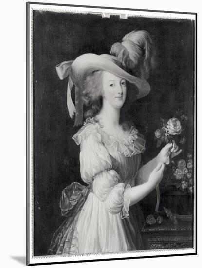 Copy of a Portrait of Marie-Antoinette after 1783-Elisabeth Louise Vigee-LeBrun-Mounted Giclee Print