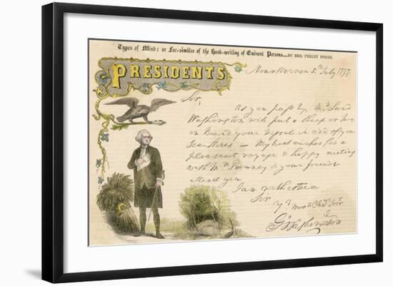 Copy of Letter Written by George Washington-null-Framed Giclee Print