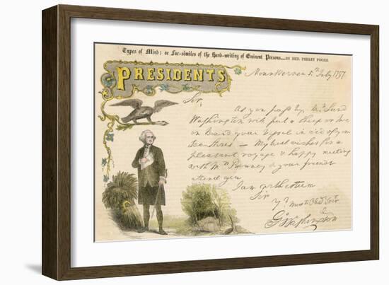 Copy of Letter Written by George Washington-null-Framed Giclee Print