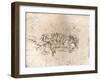 Copy of part of the cartoon of the Battle of Anghiari, c1505-c1523 (1883)-Cesare da Sesto-Framed Giclee Print