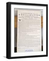 Copy of the Declaration of Independence in Free Quarker Meeting House-Richard Cummins-Framed Photographic Print