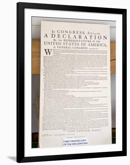 Copy of the Declaration of Independence in Free Quarker Meeting House-Richard Cummins-Framed Photographic Print