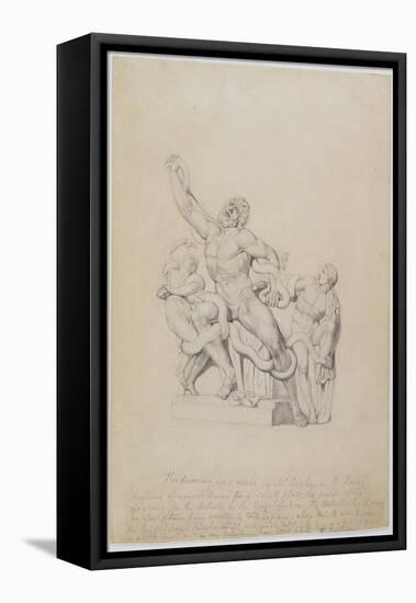 Copy of the Laocoon, for Rees's Cyclopedia, 1815 (Graphite on Laid Paper)-William Blake-Framed Stretched Canvas