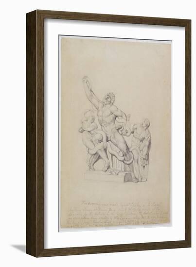 Copy of the Laocoon, for Rees's Cyclopedia, 1815 (Graphite on Laid Paper)-William Blake-Framed Giclee Print