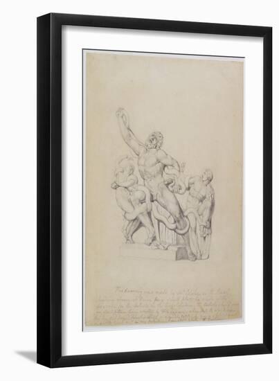 Copy of the Laocoon, for Rees's Cyclopedia, 1815 (Graphite on Laid Paper)-William Blake-Framed Giclee Print