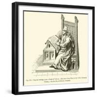 Copyist Writing Upon a Sheet of Vellum-null-Framed Giclee Print