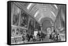 Copyists in the Louvre-T Allom-Framed Stretched Canvas