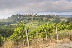 Looking over the Town of Volterra, Tuscany, Italy, Europe-Copyright: Julian-Framed Stretched Canvas