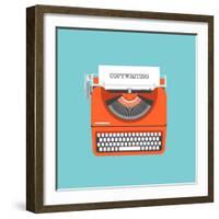 Copywriting Flat Illustration Concept-bloomua-Framed Art Print