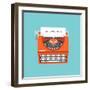 Copywriting Flat Illustration Concept-bloomua-Framed Art Print