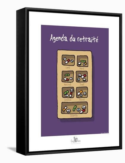 Coq-Ô-Rico - Agenda du retraité-Sylvain Bichicchi-Framed Stretched Canvas