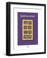 Coq-Ô-Rico - Agenda du retraité-Sylvain Bichicchi-Framed Art Print