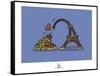 Coq-Ô-Rico - Eiffel love Mont Saint-Michel-Sylvain Bichicchi-Framed Stretched Canvas