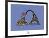 Coq-Ô-Rico - Eiffel love Mont Saint-Michel-Sylvain Bichicchi-Framed Art Print