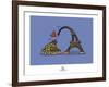 Coq-Ô-Rico - Eiffel love Mont Saint-Michel-Sylvain Bichicchi-Framed Art Print