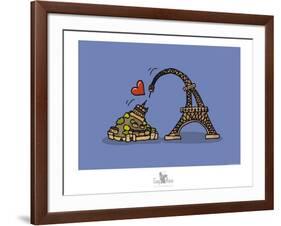 Coq-Ô-Rico - Eiffel love Mont Saint-Michel-Sylvain Bichicchi-Framed Art Print