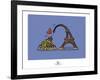 Coq-Ô-Rico - Eiffel love Mont Saint-Michel-Sylvain Bichicchi-Framed Art Print