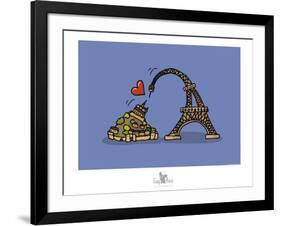 Coq-Ô-Rico - Eiffel love Mont Saint-Michel-Sylvain Bichicchi-Framed Art Print