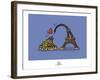 Coq-Ô-Rico - Eiffel love Mont Saint-Michel-Sylvain Bichicchi-Framed Art Print