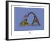 Coq-Ô-Rico - Eiffel love Mont Saint-Michel-Sylvain Bichicchi-Framed Art Print