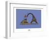 Coq-Ô-Rico - Eiffel love Mont Saint-Michel-Sylvain Bichicchi-Framed Art Print