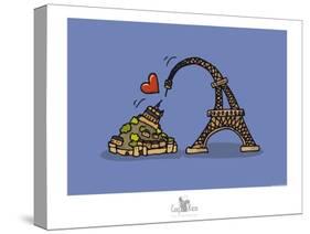 Coq-Ô-Rico - Eiffel love Mont Saint-Michel-Sylvain Bichicchi-Stretched Canvas
