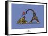 Coq-Ô-Rico - Eiffel love Mont Saint-Michel-Sylvain Bichicchi-Framed Stretched Canvas