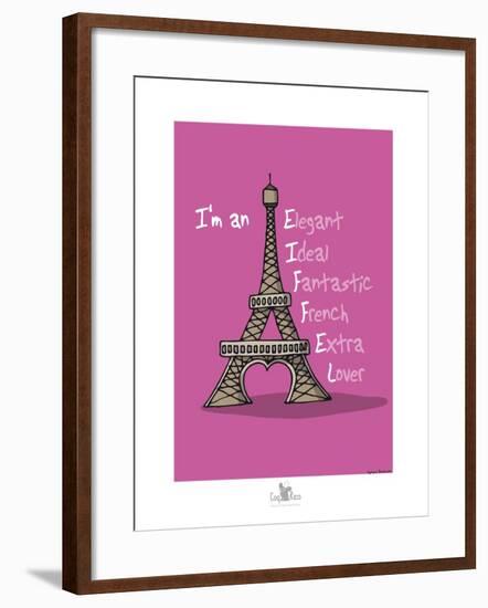 Coq-Ô-Rico - Eiffel-Sylvain Bichicchi-Framed Art Print