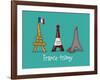 Coq-Ô-Rico -France trilogy-Sylvain Bichicchi-Framed Art Print