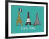 Coq-Ô-Rico -France trilogy-Sylvain Bichicchi-Framed Art Print