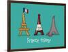 Coq-Ô-Rico -France trilogy-Sylvain Bichicchi-Framed Art Print